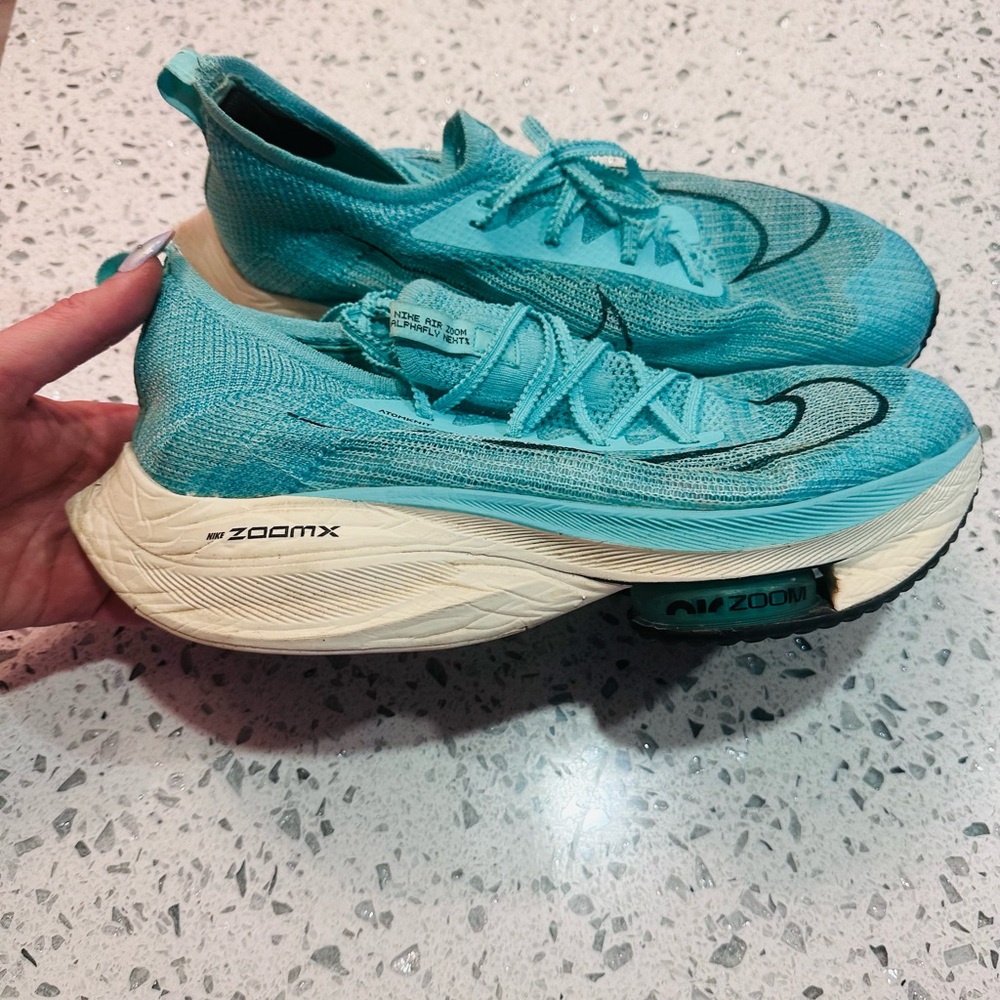 Nike Men’s ZoomX Athletic Shoes - Teal and Cream